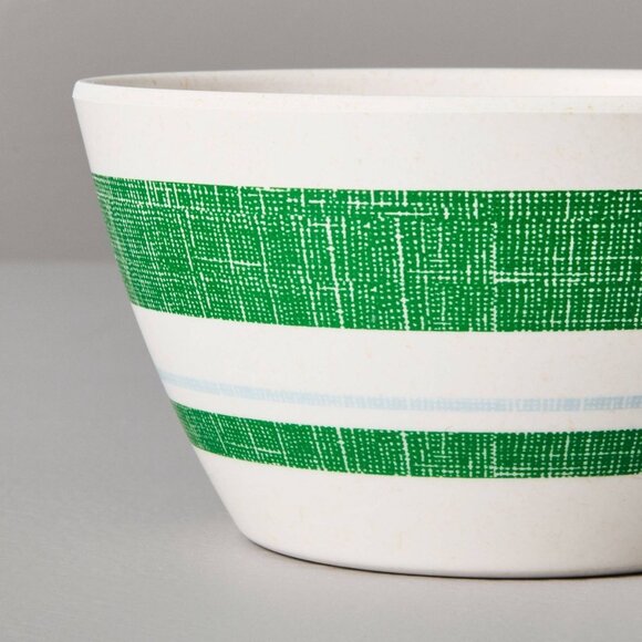 4pk 12oz Distressed Stripe Melamine Bowls - Hearth & Hand Magnolia Green Blue - Picture 3 of 6
